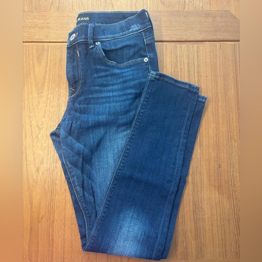 Express Mia Mid Rise Legging Blue Jeans